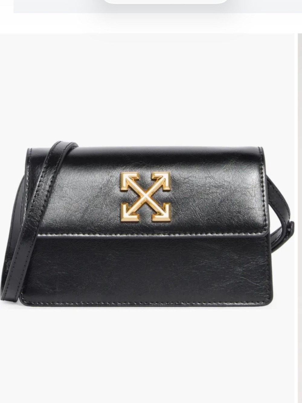 Off-White Convertible Leather Crossbody Bag